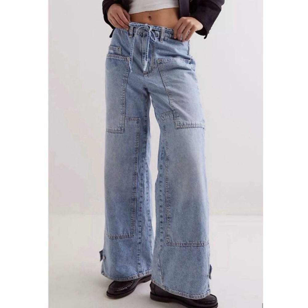 We The Free CRVY Outlaw Wide Leg Jeans XL Baggy Skater Boho Grunge Punk